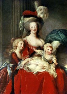 Marie-Antoinette (1755-93) and her Four Children, 1787 (detail)